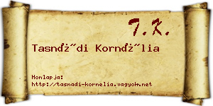 Tasnádi Kornélia névjegykártya